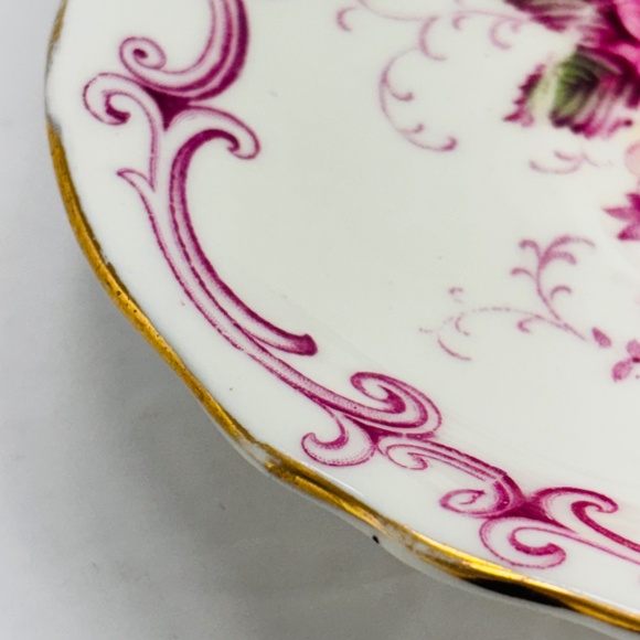 Paragon Double Warrant Tea Cup & Saucer Floral Multi Color England Gold Trim Vtg - Picture 11 of 15